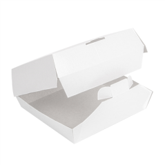 BOÎTES "LUNCH BOX" PAPERLOCK 'THEPACK' 220 G/M2 21x20,5x8 CM BLANC CARTON ONDULÉ NANO-MICRO (300 UNITÉ)