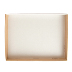 PLATEAUX MODULABLES 'THEPACK' 330 G/M2 40x30x5 CM NATUREL CARTON ONDULÉ MICROCANAL (100 UNITÉ)