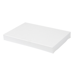 Image COUVERCLES SANS FENÊTRE POUR BOÎTES 254.71 'THEPACK' 250 G/M2 22x15x2 CM BLANC CARTON ONDULÉ NANO-MICRO (50 UNITÉ) #1
