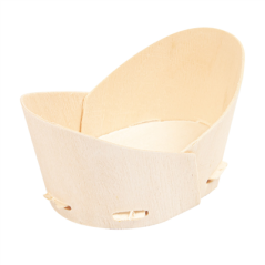 Image MINI RÉCIPIENTS POUR MISE EN BOUCHE 10,3x6x5,3 CM NATUREL BOIS (200 UNITÉ) #1