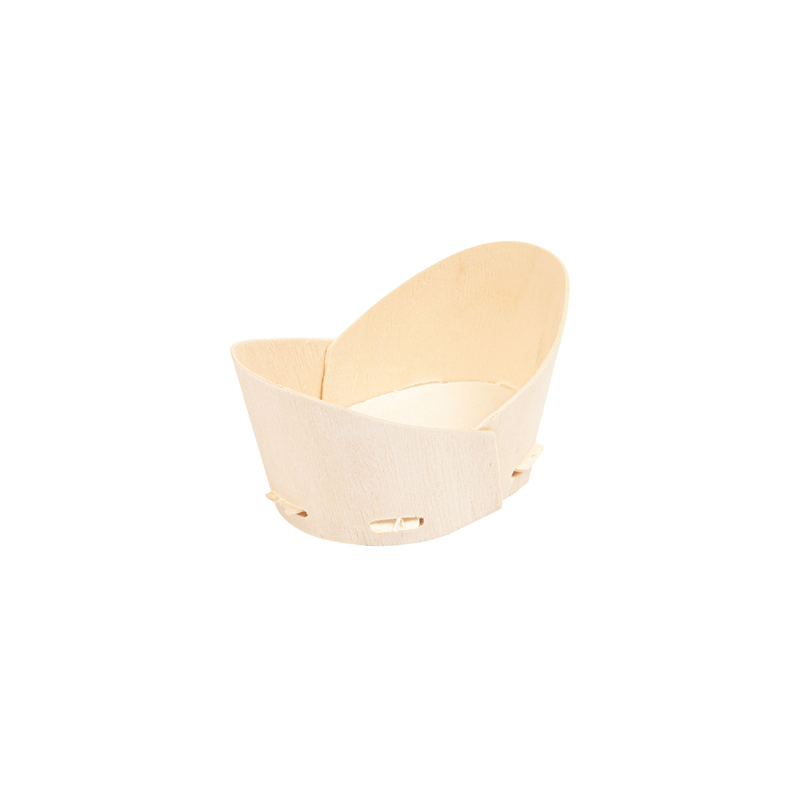 MINI RÉCIPIENTS POUR MISE EN BOUCHE  10,3x6x5,3 CM NATUREL BOIS (200 UNITÉ)