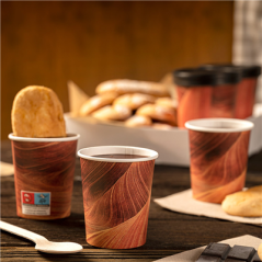 Image GOBELETS BOISSONS CHAUDES 1 PAROI 'ARIZONA' 180 ML 260 + 18 PE G/M2 Ø7,2/5,3x7,8 CM MARRON CARTON (1000 UNITÉ) #4