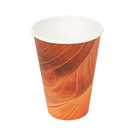 Image GOBELETS BOISSONS CHAUDES 1 PAROI 'ARIZONA' 210 ML 210 + 18 PE G/M2 Ø7/4,5x9,5 CM MARRON CARTON (1000 UNITÉ) #1