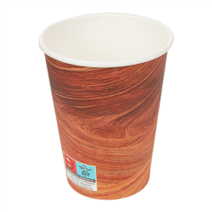 Image GOBELETS BOISSONS CHAUDES 1 PAROI 'ARIZONA' 360 ML 300 + 18 PE G/M2 Ø9/6x11 CM MARRON CARTON (900 UNITÉ) #1