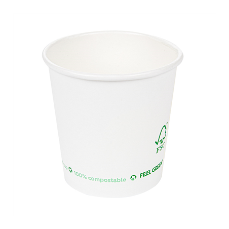 Image GOBELETS BOISSONS FROIDES ET CHAUDES 1 PAROI 120 ML 230 G/M2 Ø6,3/4,5x6 CM BLANC CARTON (1000 UNITÉ) #1