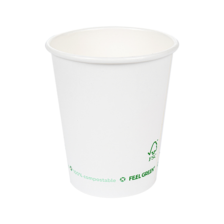Image GOBELETS BOISSONS FROIDES ET CHAUDES 1 PAROI 180 ML 260 G/M2 Ø7,2/5,3x7,8 CM BLANC CARTON (1000 UNITÉ) #1