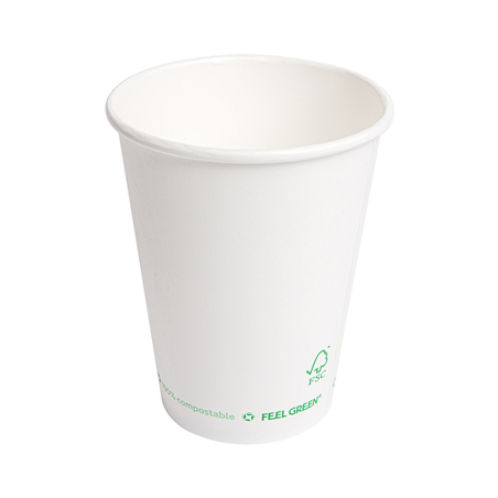 Image GOBELETS BOISSONS FROIDES ET CHAUDES 1 PAROI 360 ML 300 G/M2 Ø9/6x11 CM BLANC CARTON (1000 UNITÉ) #1