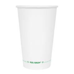 GOBELETS BOISSONS FROIDES ET CHAUDES 1 PAROI 480 ML 300 G/M2 Ø9/6x13,2 CM BLANC CARTON (1000 UNITÉ)