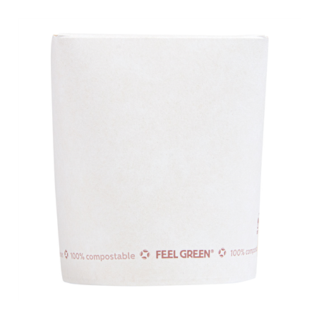 RÉCIPIENTS MULTIUSAGES 'COMPOSTABLE' 480 ML 325 G/M2 Ø8x9 CM BLANC CARTON (600 UNITÉ)