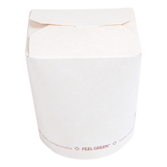 Image RÉCIPIENTS MULTIUSAGES 'COMPOSTABLE' 480 ML 325 G/M2 Ø8x9 CM BLANC CARTON (600 UNITÉ) #3