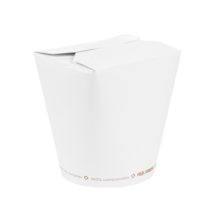 Image RÉCIPIENTS MULTIUSAGES 'COMPOSTABLE' 780 ML 325 G/M2 Ø9x9 CM BLANC CARTON (450 UNITÉ) #1