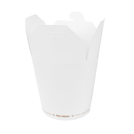 RÉCIPIENTS MULTIUSAGES 'COMPOSTABLE' 780 ML 325 G/M2 Ø9x9 CM BLANC CARTON (450 UNITÉ)