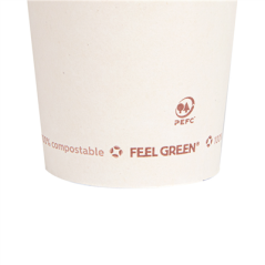 Image GOBELETS À FRITES OUVERT 'COMPOSTABLE' 16 OZ - 480 ML 242 G/M2 Ø8,5x13,5 CM BLANC CARTON (1000 UNITÉ) #4