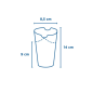 Image GOBELETS À FRITES AVEC FERMETURE 'COMPOSTABLE' 16 OZ - 480 ML 242 G/M2 8,5x14 CM BLANC CARTON (1000 UNITÉ) #2