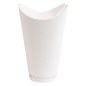 Image GOBELETS À FRITES AVEC FERMETURE 'COMPOSTABLE' 22 OZ - 660 ML 242 G/M2 8,5x18 CM BLANC CARTON (1000 UNITÉ) #2