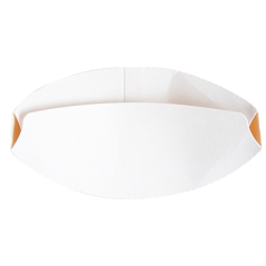 Image GOBELETS À FRITES AVEC FERMETURE 'COMPOSTABLE' 22 OZ - 660 ML 242 G/M2 8,5x18 CM BLANC CARTON (1000 UNITÉ) #3