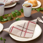 Image SERVIETTES ECOLABEL 2 PLIS P. 1/4 'TARTAN' 18 G/M2 40x40 CM NATUREL OUATE RECYCLÉE (1600 UNITÉ) #3