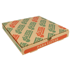 Image BOÎTES PIZZA MICROCANNELURE 100% VIERGE  310 G/M2 24x24x3 CM NATUREL CARTON (100 UNITÉ) #1