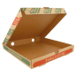 Image BOÎTES PIZZA MICROCANNELURE 100% VIERGE  310 G/M2 24x24x3 CM NATUREL CARTON (100 UNITÉ) #2