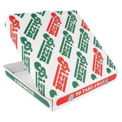 Image BOÎTES PIZZA MICROCANNELURE 100% VIERGE  340 G/M2 24x24x3 CM BLANC CARTON (100 UNITÉ) #3