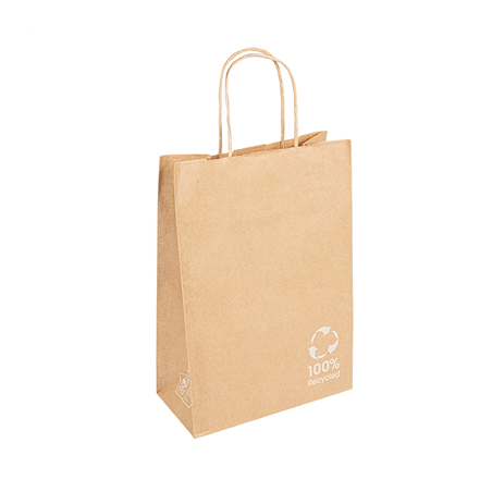 Image SACS SOS AVEC ANSES  80 G/M2 20+10x29 CM NATUREL KRAFT (250 UNITÉ) #1