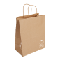 Image SACS SOS AVEC ANSES  80 G/M2 26+14x32 CM NATUREL KRAFT (250 UNITÉ) #1
