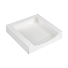 Image RÉCIPIENTS SUSHI+FÊNETRE 'THEPACK' 230 G/M2 + OPP 23x23x5 CM BLANC CARTON ONDULÉ NANO-MICRO (300 UNITÉ) #1