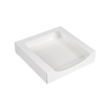 Image RÉCIPIENTS SUSHI+FÊNETRE 'THEPACK' 230 G/M2 + OPP 23x23x5 CM BLANC CARTON ONDULÉ NANO-MICRO (300 UNITÉ) #1