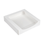 Image RÉCIPIENTS SUSHI+FÊNETRE 'THEPACK' 230 G/M2 + OPP 23x23x5 CM BLANC CARTON ONDULÉ NANO-MICRO (300 UNITÉ) #1