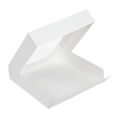 Image RÉCIPIENTS SUSHI+FÊNETRE 'THEPACK' 230 G/M2 + OPP 23x23x5 CM BLANC CARTON ONDULÉ NANO-MICRO (300 UNITÉ) #4