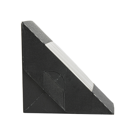 BOÎTES SANDWICH AVEC FENÊTRE - DOBLE 'THEPACK' 230 G/M2 + OPP 12,4x12,4x7,5 CM NOIR CARTON ONDULÉ NANO-MICRO (500 UNITÉ)