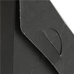 Image BOÎTES SANDWICH AVEC FENÊTRE - DOBLE 'THEPACK' 230 G/M2 + OPP 12,4x12,4x7,5 CM NOIR CARTON ONDULÉ NANO-MICRO (500 UNITÉ) #