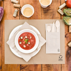 SETS DE TABLE XL - RECYCLÉS  48 G/M2 35x50 CM NATUREL PAPIER (2000 UNITÉ)