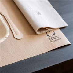 SETS DE TABLE POUR PLATEAUX 'SELF-SERVICE' 48 G/M2 25x31 CM NATUREL PAPIER RECYCLÉ (2000 UNITÉ)