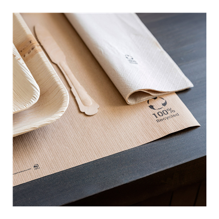 SETS DE TABLE POUR PLATEAUX 'SELF-SERVICE' 48 G/M2 28x35 CM NATUREL PAPIER RECYCLÉ (2000 UNITÉ)