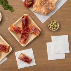 Image SERVIETTES 'LIKE LINEN' 70 G/M2 20x20 CM BLANC SPUNLACE (3600 UNITÉ) #4