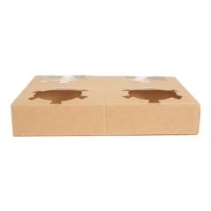 PORTE-GOBELETS 4 GOBELETS PRÉ-DÉCOUPE 'THEPACK' 300 G/M2 19x17x3,5 CM NATUREL CARTON ONDULÉ NANO-MICRO (200 UNITÉ)