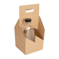 PORTE-BOUTEILLES, 4 BOUTEILLES 330 G/M2 15x15x32 CM NATUREL CARTON ONDULÉ MICROCANAL (200 UNITÉ) Image PORTE-BOUTEILLES, 4 BOUTEILLES 330 G/M2 15x15x32 CM NATUREL CARTON ONDULÉ MICROCANAL (200 UNITÉ) #4