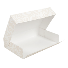 Image BOÎTES CATERING, PLATE 'THEPACK DAMASCO' 250 G/M2 19x28x6 CM BLANC CARTON ONDULÉ NANO-MICRO (100 UNITÉ) #3