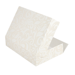 Image BOÎTES CATERING, PLATE 'THEPACK DAMASCO' 250 G/M2 19x28x6 CM BLANC CARTON ONDULÉ NANO-MICRO (100 UNITÉ) #4