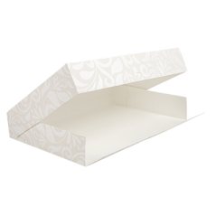 Image BOÎTES CATERING, PLATE 'THEPACK DAMASCO' 250 G/M2 25x34x6 CM BLANC CARTON ONDULÉ NANO-MICRO (100 UNITÉ) #3