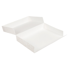 Image BOÎTES CATERING, PLATE 'THEPACK DAMASCO' 250 G/M2 25x34x6 CM BLANC CARTON ONDULÉ NANO-MICRO (100 UNITÉ) #5