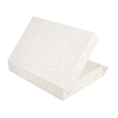 Image BOÎTES CATERING, PLATE 'THEPACK DAMASCO' 310 G/M2 28x42x6 CM BLANC CARTON ONDULÉ NANO-MICRO (100 UNITÉ) #4