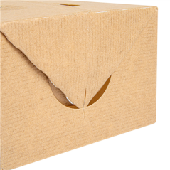 Image BOÎTES REPAS À EMPORTER 'THEPACK' 1 L 240 G/M2 11x18x7 CM NATUREL CARTON ONDULÉ NANO-MICRO (300 UNITÉ) #6