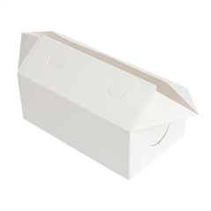 Image BOÎTES REPAS À EMPORTER 'THEPACK' 1 L 250 G/M2 11x18x7 CM BLANC CARTON ONDULÉ NANO-MICRO (300 UNITÉ) #4