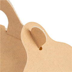 Image BOÎTES AVEC ANSES PÂTISSERIE 'THEPACK' 240 G/M2 10x18x7 CM NATUREL CARTON ONDULÉ NANO-MICRO (300 UNITÉ) #5
