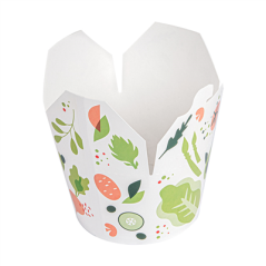 Image RÉCIPIENTS SALADIERS 'SALAD' 1000 ML 305 + 18 PE G/M2 Ø12,3x8,5 CM BLANC CARTON (300 UNITÉ) #3