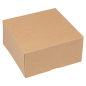 Image BOÎTES PATISSERIES SANS FENÊTRE 'THEPACK' 240 G/M2 16x16x8 CM NATUREL CARTON ONDULÉ NANO-MICRO (200 UNITÉ) #1