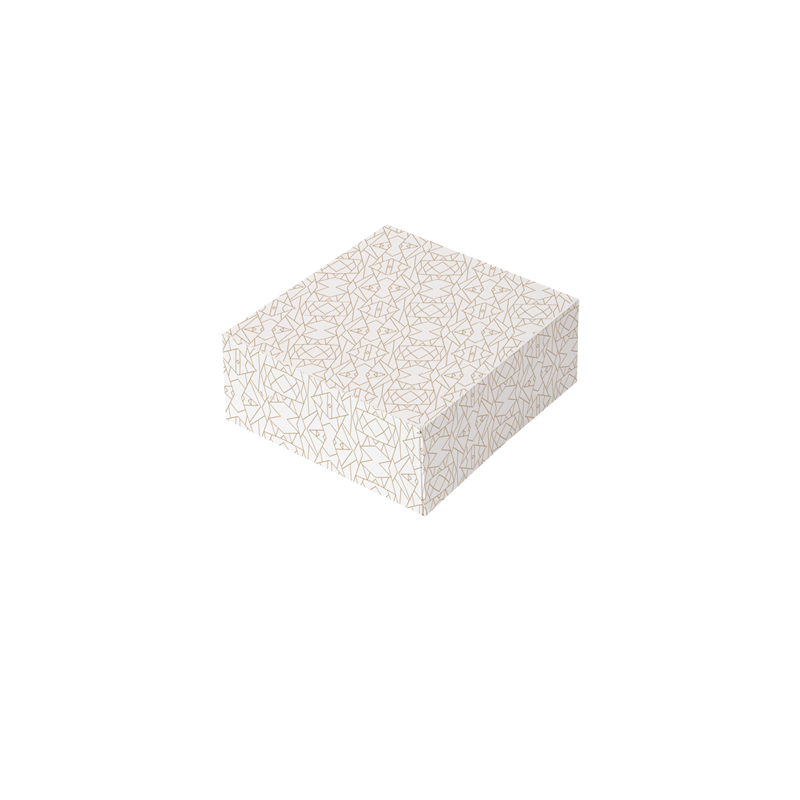 BOÎTES PATISSERIES SANS FENÊTRE 'THEPACK DECO' 250 G/M2 16x16x8 CM BLANC CARTON ONDULÉ NANO-MICRO (50 UNITÉ)