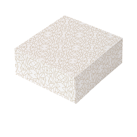 Image BOÎTES PATISSERIES SANS FENÊTRE 'THEPACK DECO' 250 G/M2 16x16x8 CM BLANC CARTON ONDULÉ NANO-MICRO (50 UNITÉ) #1